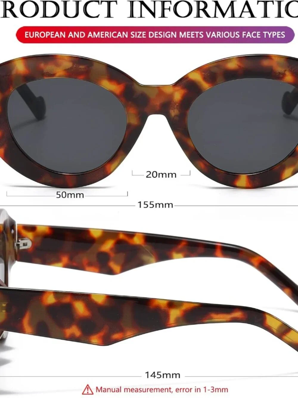 Elegant Oversized Cat Eye Sunglasses with Tortoise Frame - Women's Retro Fashion